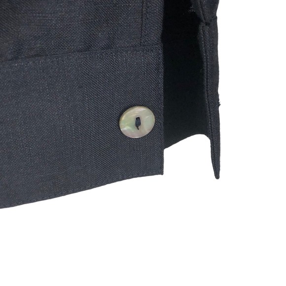 NWT Dialogue Linen Blend Shirt Tunic Dress w/Mother of Pearl Buttons, LonglineXS - Picture 6 of 9